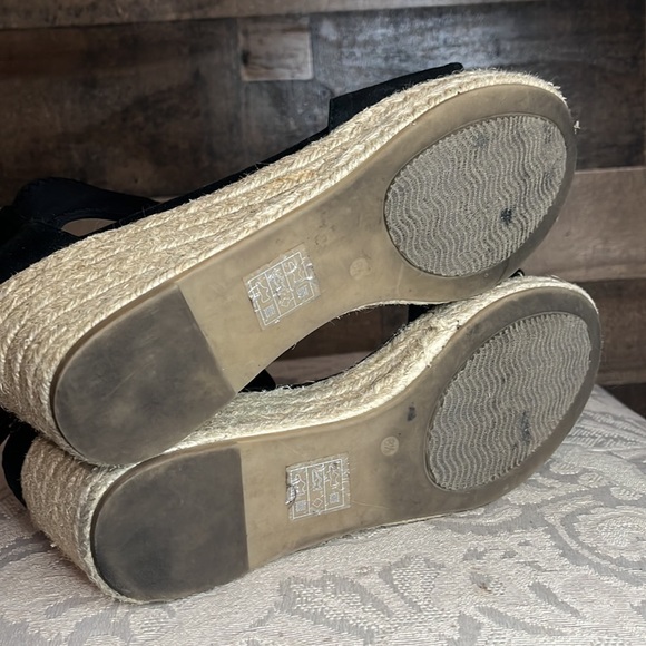 Moda Spana Kacy Espadrille Wedges with Ankle Zip Size 8.5 Black - Picture 5 of 10